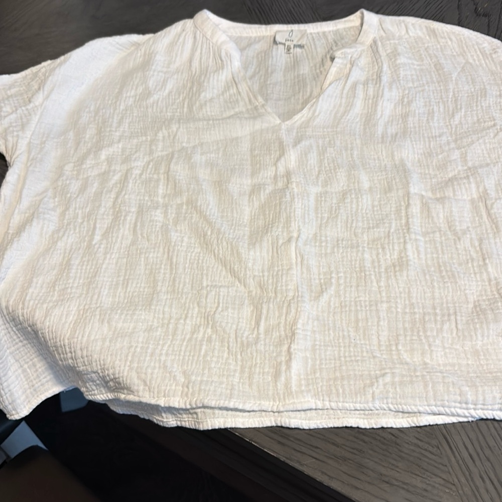 Joie Cream Textured Blouse